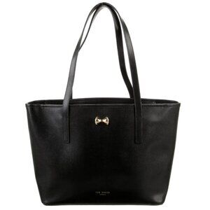 Black Ted Baker Bow Accented Leather Tote
